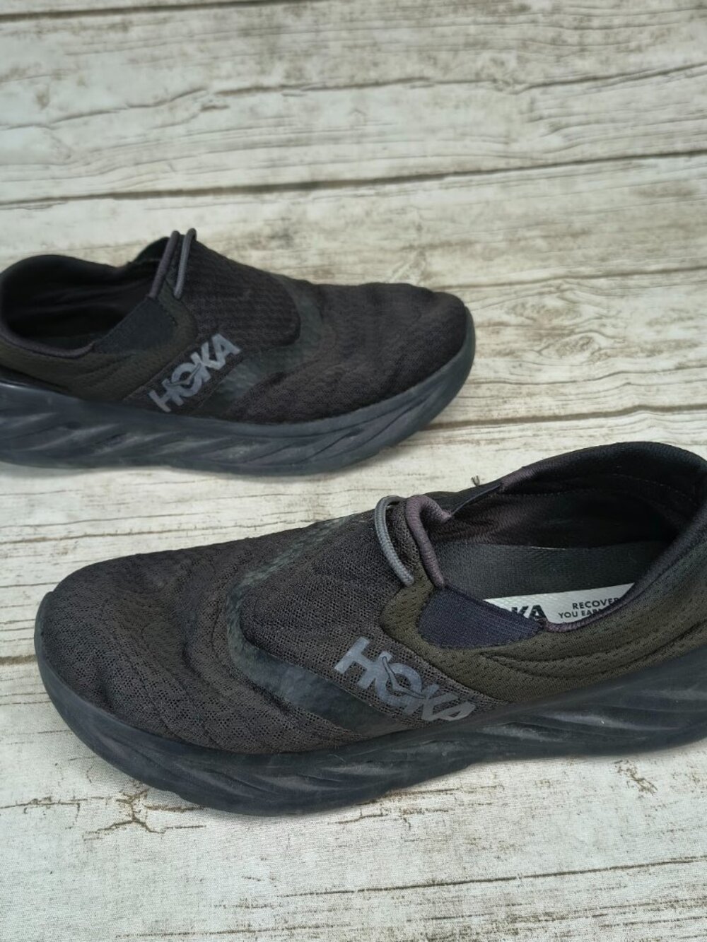 Hoka One One M Ora Recovery Shoe 2 Black Slip On Comfort Sneakers Mens Size 9